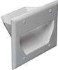 Datacomm 45-0003-WH White 3 Gang Recessed Low Voltage Cable Plate
