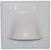 ICC Cabling Products IC640BDSWH Double Gang Bulk Nose Cable Plate  