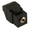 ICC IC107SAPBK Black Stereo Audio 3.5 mm Keystone Jack 