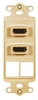ICC IC107DDHIV Ivory Dual HDMI Decora Insert with 2 Blank Ports