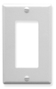ICC Cabling Products IC107DFSWH White Decora Single Gang Faceplate