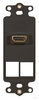 ICC IC107DH2BK Black HDMI Decora Insert with 2 Blank Ports