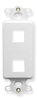 ICC Cabling Products IC107DI2WH White 2 Port Decora Insert