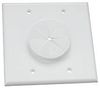 Midlite 2GWH-GR2 Double Gang Wireport Cable Wall Plate with Grommet  