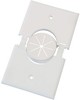 Midlite 1GSPWH-GR10 Single Gang Splitport Plate with Grommet White    