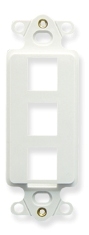 ICC Cabling Products: IC107DI3WH 3 Port Decora Insert