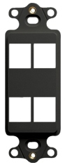 ICC Cabling Products: IC107DI4BK 4 Port Decora Insert
