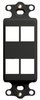 ICC Cabling Products IC107DI4BK Black 4 Port Decora Insert