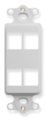 ICC Cabling Products: IC107DI4WH 4 Port Decora Insert