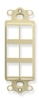 ICC IC107DI6AL High Density Almond 6 Port Decora Insert   