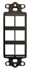 ICC IC107DI6BK High Density Black 6 Port Decora Insert