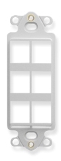 ICC Cabling Products: IC107DI6WH 6 Port Decora Insert