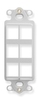 ICC IC107DI6WH High Density White 6 Port Decora Insert   