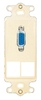 ICC IC107DR2AL Almond VGA Decora Insert with 2 Blank Ports 