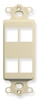 ICC Cabling Products IC107DI4IV Ivory 4 Port Decora Insert   