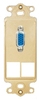 ICC IC107DR2IV Ivory VGA Decora Insert with 2 Blank Ports