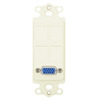 ICC IC107DR4IV Ivory Decora Insert with VGA and 4 Blank Ports