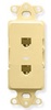 ICC IC630DD6IV Ivory Decora Insert with Dual Voice 6P6C 