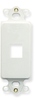 ICC Cabling Products IC107DI1WH White 1 Port Decora Insert   