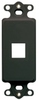 ICC Cabling Products IC107DI1BK Black 1 Port Decora Insert   