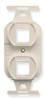 ICC IC107DPIAL Almond 2 Port Electrical Insert  