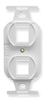 ICC IC107DPIWH White 2 Port Electrical Insert  