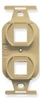 ICC IC107DPIIV Ivory 2 Port Electrical Insert  