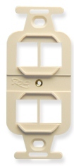 ICC Cabling Products: IC1074PIAL Almond 2 Port Electrical Insert  