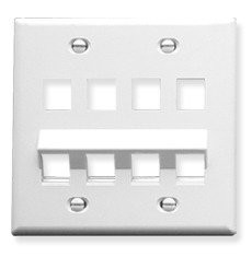 ICC Cabling Products: IC107AF8WH Angled Wall Plate