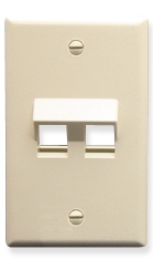 ICC Cabling Products: IC107DA2AL Almond 2 Port Keystone Wall Plate