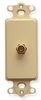 ICC IC630DSFIV Ivory Decora Insert with Integrated F Connector