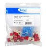 ICC IC107F5CRD Red High Density Cat5e Modular Keystone Jack 25 Pack