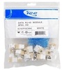 ICC IC107F5CWH White High Density Cat5e Modular Keystone Jack 25 Pack