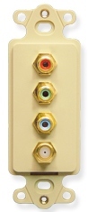 ICC Cabling Products: ICRDS3RFIV Audio Video Decora Insert