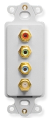 ICC Cabling Products: ICRDS3RFWH Audio Video Decora Insert 