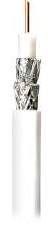 Cabling Plus:  White Plenum Rated RG6 Quad Shield Coaxial Cable 