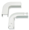 ICC ICRW33EBWH 1 1/4 White Raceway Flat 90 Degree Elbow and Base