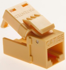 Platinum Tools: 705YL-1 Yellow Keystone Cat5e EZ-SnapJack 10 Pack