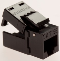 Platinum Tools: 705BK-4C Black Keystone Cat5e EZ-SnapJack 4 Pack