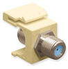 ICC IC107B9FIV Ivory Nickel Plated 3 GHz F Connector Keystone Jack