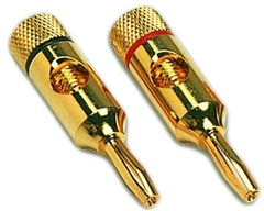 Steren: 250-201 Gold Plated Speaker Wire Banana Plug
