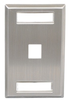 ICC Cabling Products: IC107S01SS Single Gang 1 Port ID Stainless Steel Wall Plate 