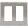 ICC IC107DFDSS Double Gang Stainless Steel Decorex Faceplate 