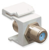 ICC IC107B9FWH White Nickel Plated 3 GHz F Connector Keystone Jack