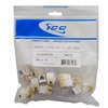ICC IC1076FCWH White High Density RJ-11 Voice Keystone Jack 25 Pack