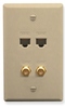 ICC ICRDS2F5IV (2) RJ-45 CAT 5e and (2) F-Type IDC Integrated Wall Plate Ivory