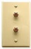 ICC IC630EGGIV (2) CATV F-Type Integrated Wall Plate Ivory