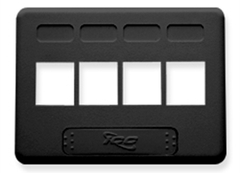 ICC: IC107FN4BK Black 4 Port NEMA Keystone Furniture Faceplate