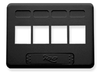ICC IC107FN4BK Black 4 Port NEMA Keystone Furniture Faceplate 