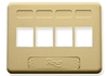 ICC IC107FN4IV Ivory 4 Port NEMA Keystone Furniture Faceplate 